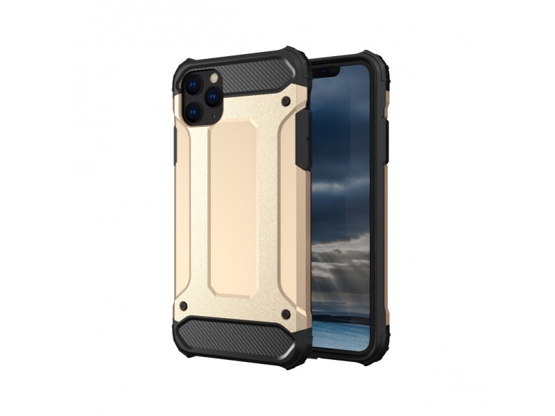 Newface iPhone 11 Pro Max Kılıf Tank Silikon Kapak - Gold