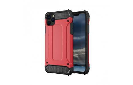 Newface iPhone 11 Pro Max Kılıf Tank Silikon Kapak - Kırmızı