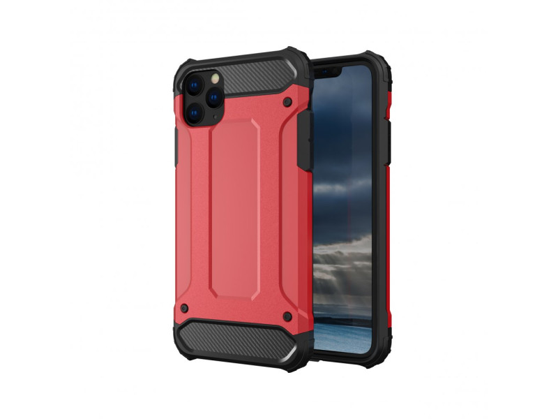 Newface iPhone 11 Pro Max Kılıf Tank Silikon Kapak - Kırmızı