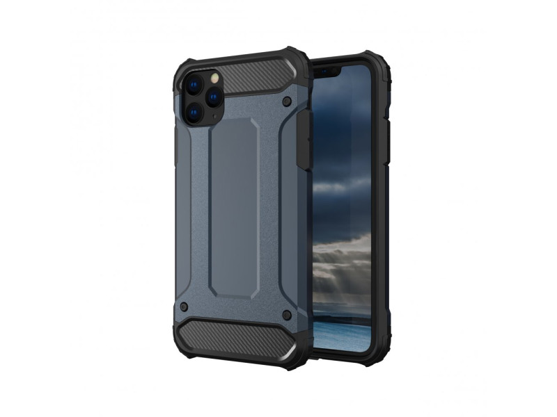 Newface iPhone 11 Pro Max Kılıf Tank Silikon Kapak - Lacivert