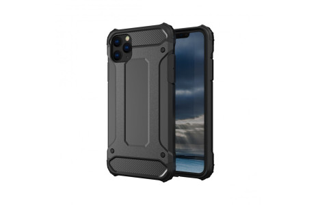 Newface iPhone 11 Pro Max Kılıf Tank Silikon Kapak - Siyah