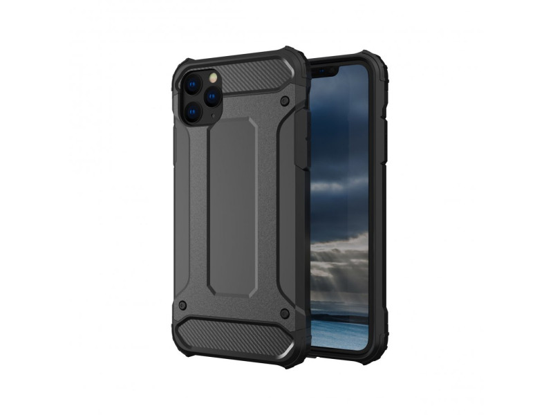 Newface iPhone 11 Pro Max Kılıf Tank Silikon Kapak - Siyah