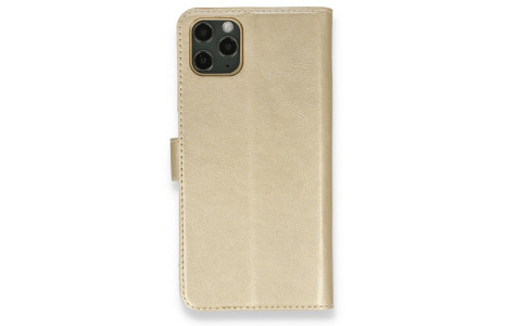 Newface iPhone 11 Pro Max Kılıf Trend S Plus Kapaklı Kılıf - Gold
