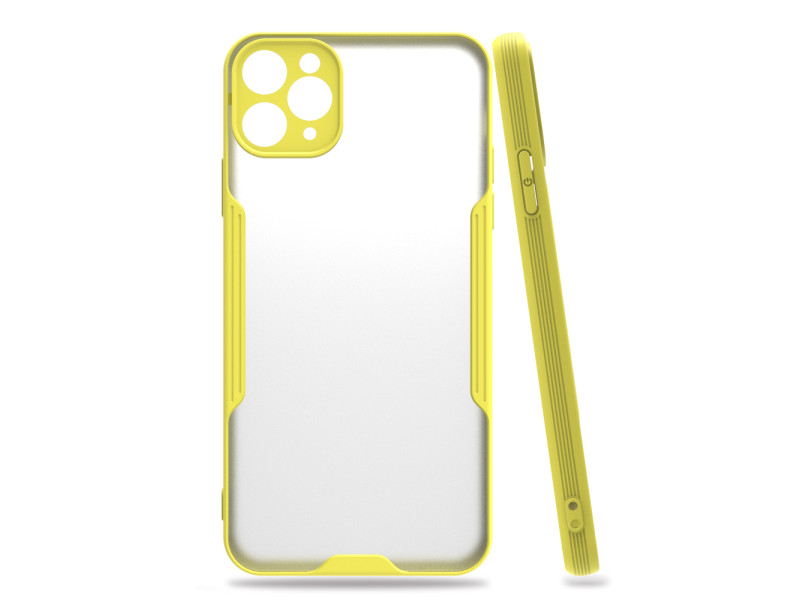 Newface iPhone 11 Pro Kılıf Platin Silikon - Sarı