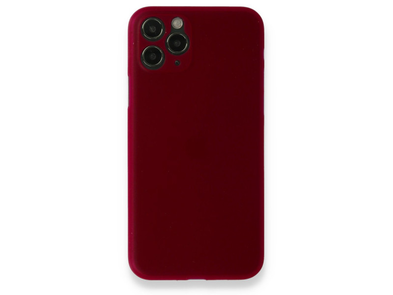 Newface iPhone 11 Pro Kılıf PP Ultra İnce Kapak - Bordo