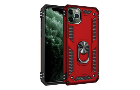 Newface iPhone 11 Pro Kılıf Sofya Yüzüklü Silikon Kapak - Kırmızı