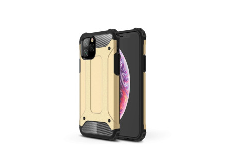 Newface iPhone 11 Pro Kılıf Tank Silikon Kapak - Gold