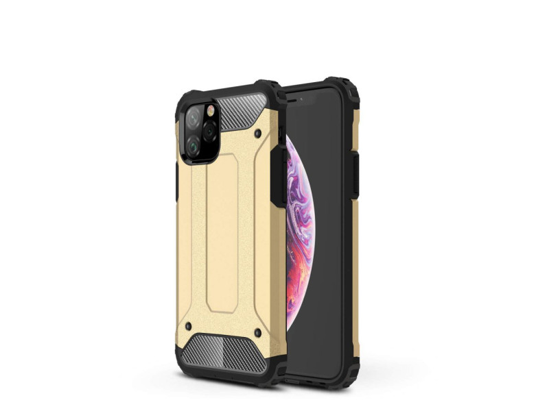 Newface iPhone 11 Pro Kılıf Tank Silikon Kapak - Gold
