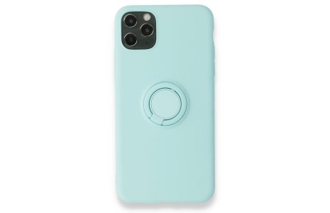 Newface iPhone 11 Pro Kılıf Viktor Yüzüklü Silikon - Turkuaz