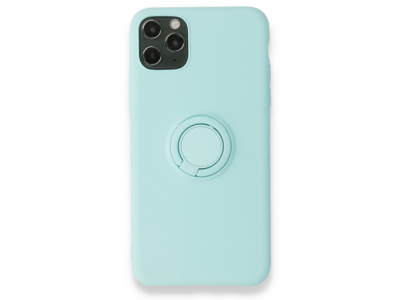 Newface iPhone 11 Pro Kılıf Viktor Yüzüklü Silikon - Turkuaz