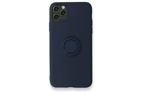 Newface iPhone 11 Pro Kılıf Viktor Yüzüklü Silikon - Lacivert