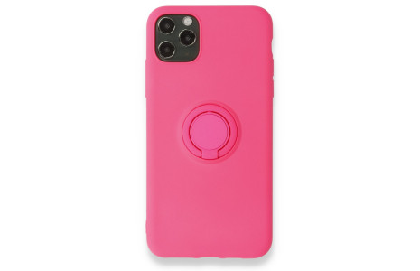 Newface iPhone 11 Pro Kılıf Viktor Yüzüklü Silikon - Pembe