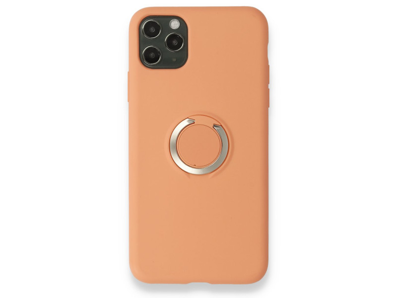 Newface iPhone 11 Pro Kılıf Viktor Yüzüklü Silikon - Pudra
