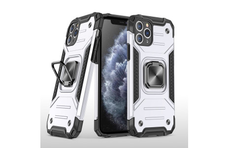 Newface iPhone 11 Pro Kılıf Zegna Yüzüklü Silikon Kapak - Gümüş