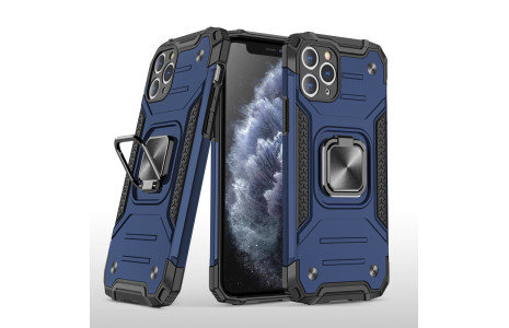 Newface iPhone 11 Pro Kılıf Zegna Yüzüklü Silikon Kapak - Mavi
