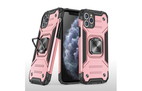 Newface iPhone 11 Pro Kılıf Zegna Yüzüklü Silikon Kapak - Rose