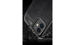 Newface iPhone 12 Mini Kılıf Focus Derili Silikon - Siyah