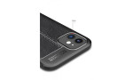 Newface iPhone 12 Mini Kılıf Focus Derili Silikon - Siyah