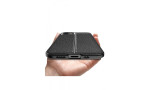 Newface iPhone 12 Mini Kılıf Focus Derili Silikon - Siyah