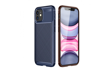 Newface iPhone 12 Mini Kılıf Focus Karbon Silikon - Lacivert