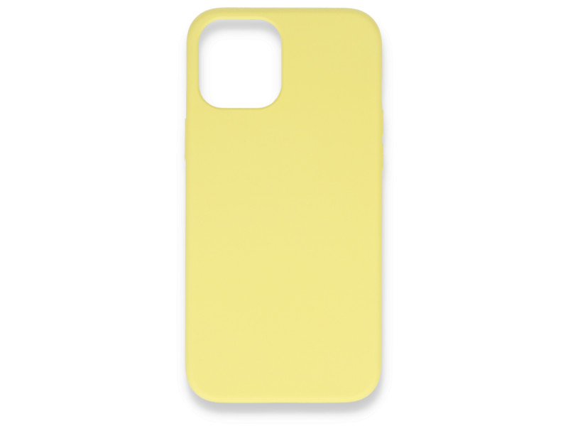 Newface iPhone 12 Mini Kılıf Nano içi Kadife Silikon - Sarı