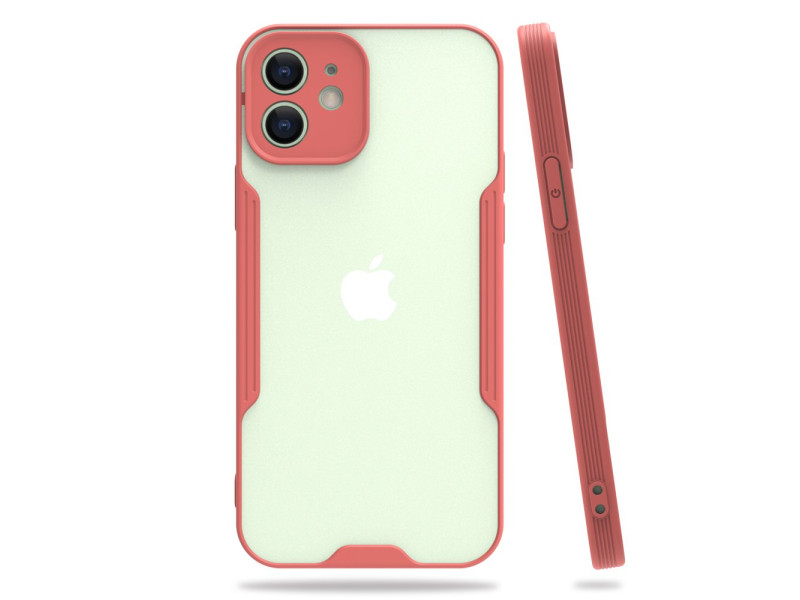 Newface iPhone 12 Mini Kılıf Platin Silikon - Pembe
