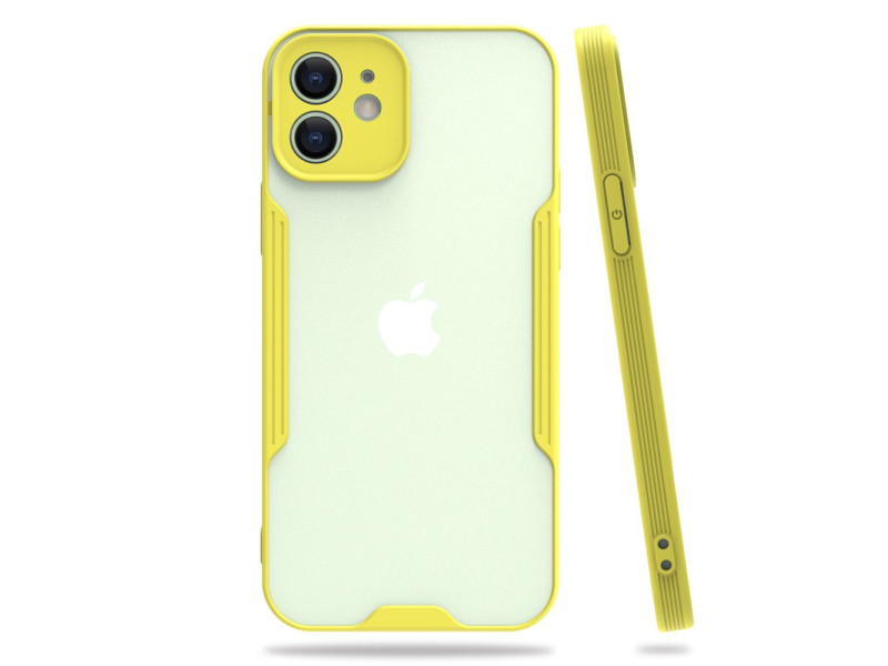 Newface iPhone 12 Mini Kılıf Platin Silikon - Sarı