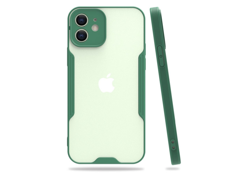 Newface iPhone 12 Mini Kılıf Platin Silikon - Yeşil