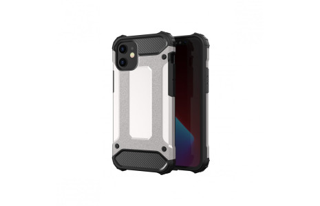 Newface iPhone 12 Mini Kılıf Tank Silikon Kapak - Gümüş
