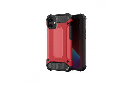 Newface iPhone 12 Mini Kılıf Tank Silikon Kapak - Kırmızı
