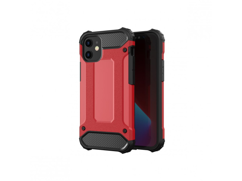 Newface iPhone 12 Mini Kılıf Tank Silikon Kapak - Kırmızı