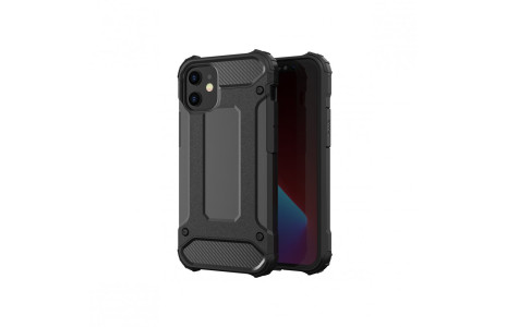 Newface iPhone 12 Mini Kılıf Tank Silikon Kapak - Siyah