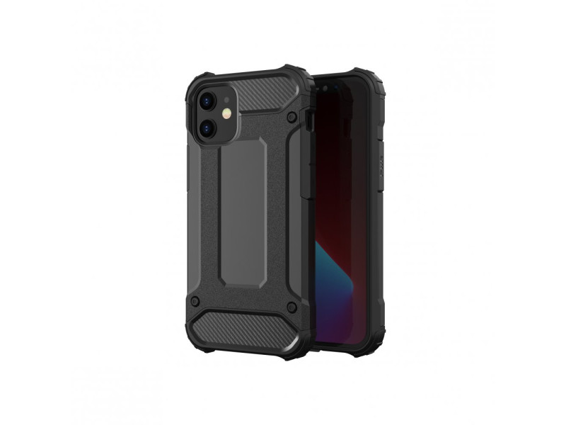 Newface iPhone 12 Mini Kılıf Tank Silikon Kapak - Siyah