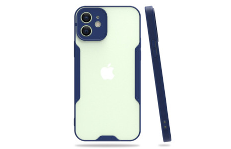 Newface iPhone 12 Kılıf Platin Silikon - Lacivert