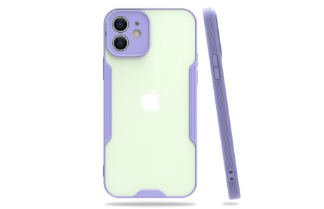 Newface iPhone 12 Kılıf Platin Silikon - Lila