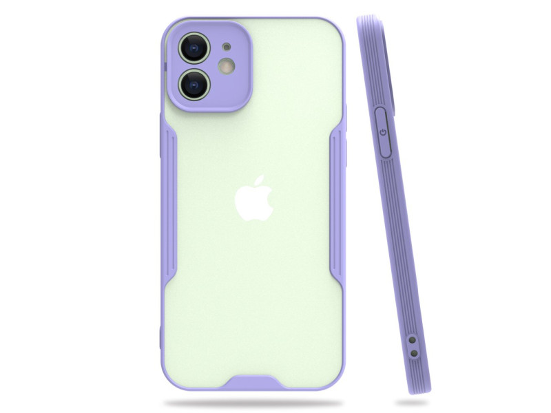 Newface iPhone 12 Kılıf Platin Silikon - Lila