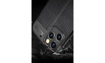 Newface iPhone 12 Pro Kılıf Focus Derili Silikon - Siyah