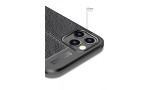 Newface iPhone 12 Pro Kılıf Focus Derili Silikon - Siyah