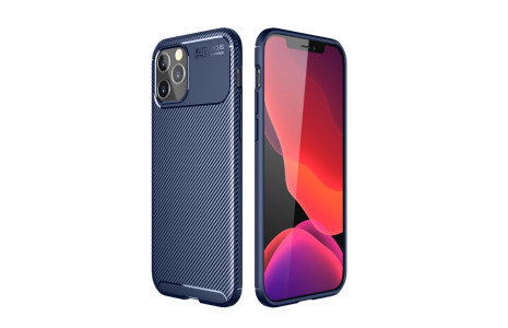 Newface iPhone 12 Pro Kılıf Focus Karbon Silikon - Lacivert
