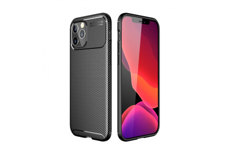 Newface iPhone 12 Pro Kılıf Focus Karbon Silikon - Siyah
