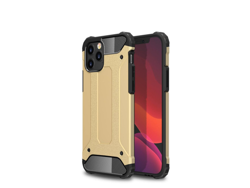 Newface iPhone 12 Pro Max Kılıf Tank Silikon Kapak - Gold