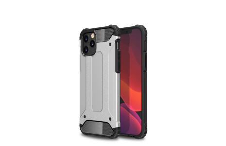 Newface iPhone 12 Pro Max Kılıf Tank Silikon Kapak - Gümüş