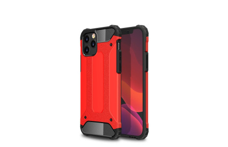 Newface iPhone 12 Pro Max Kılıf Tank Silikon Kapak - Kırmızı