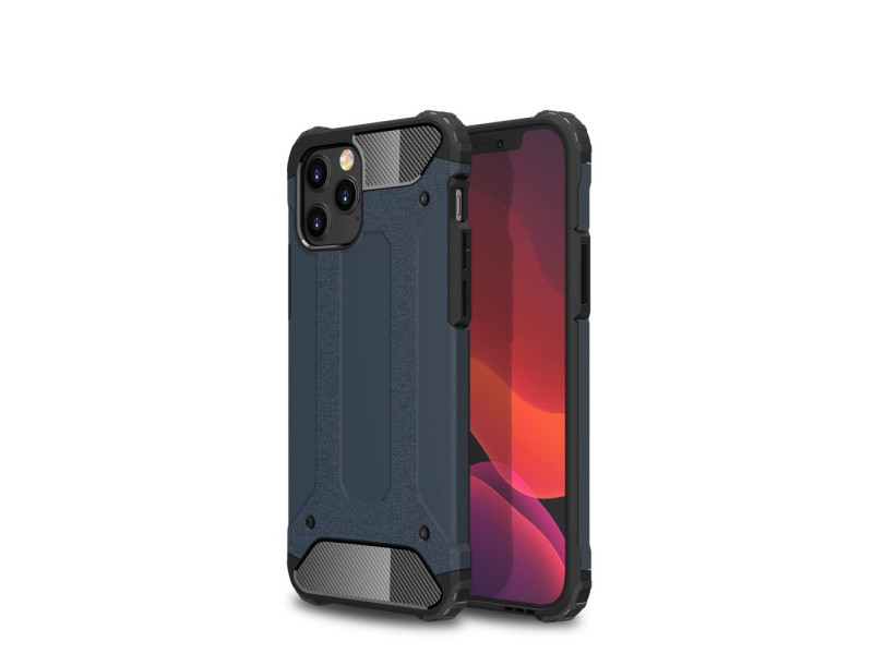 Newface iPhone 12 Pro Max Kılıf Tank Silikon Kapak - Lacivert