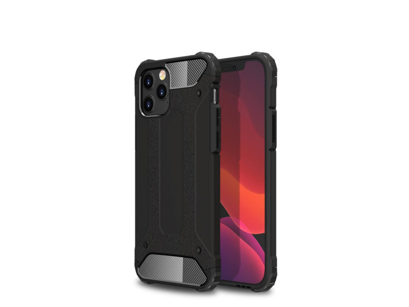 Newface iPhone 12 Pro Max Kılıf Tank Silikon Kapak - Siyah