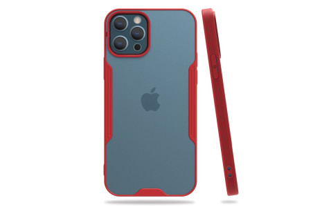 Newface iPhone 12 Pro Kılıf Platin Silikon - Kırmızı