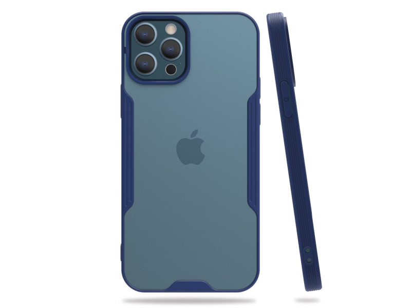 Newface iPhone 12 Pro Kılıf Platin Silikon - Lacivert