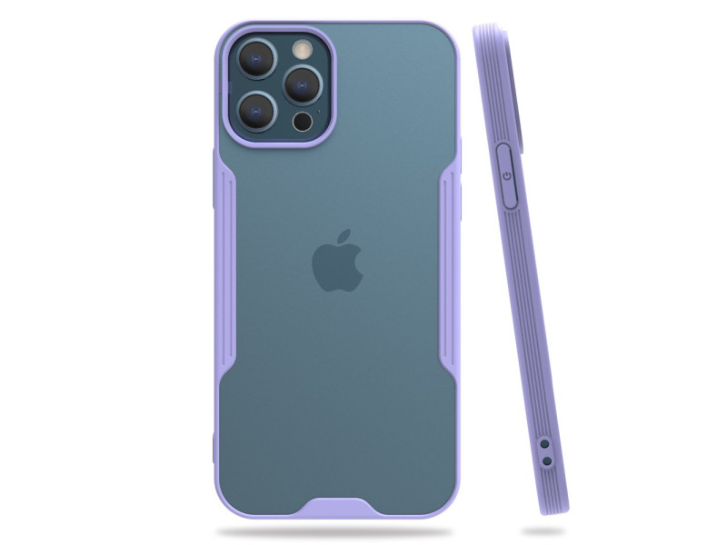 Newface iPhone 12 Pro Kılıf Platin Silikon - Lila