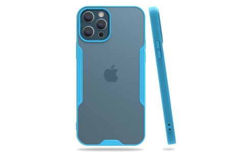 Newface iPhone 12 Pro Kılıf Platin Silikon - Mavi