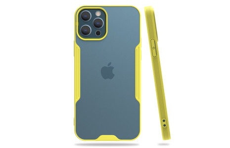 Newface iPhone 12 Pro Kılıf Platin Silikon - Sarı